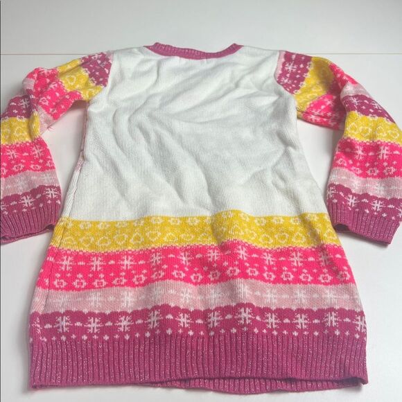 Self Esteem Girls Size 5 Owl Print Winter Theme Knit Sweater Dress - Picture 3 of 3